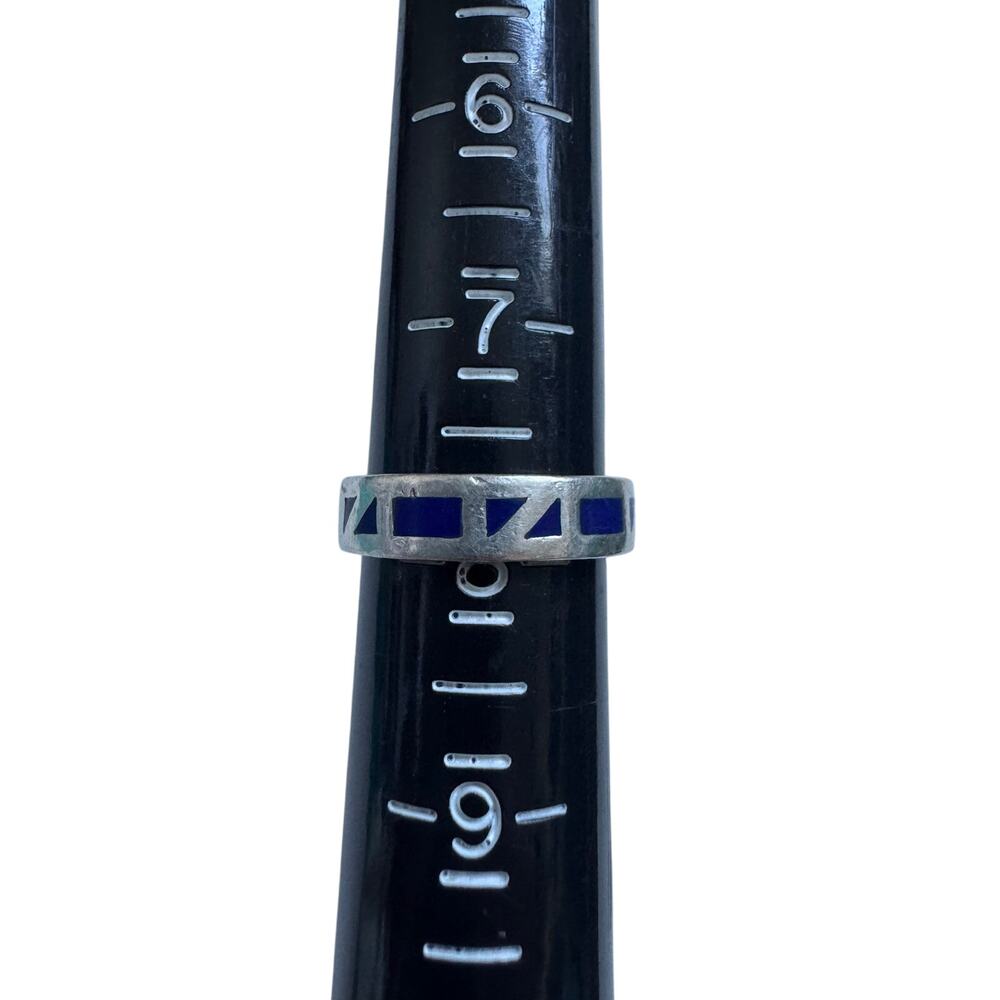 Sterling Silver lapis ring size 7 3/4